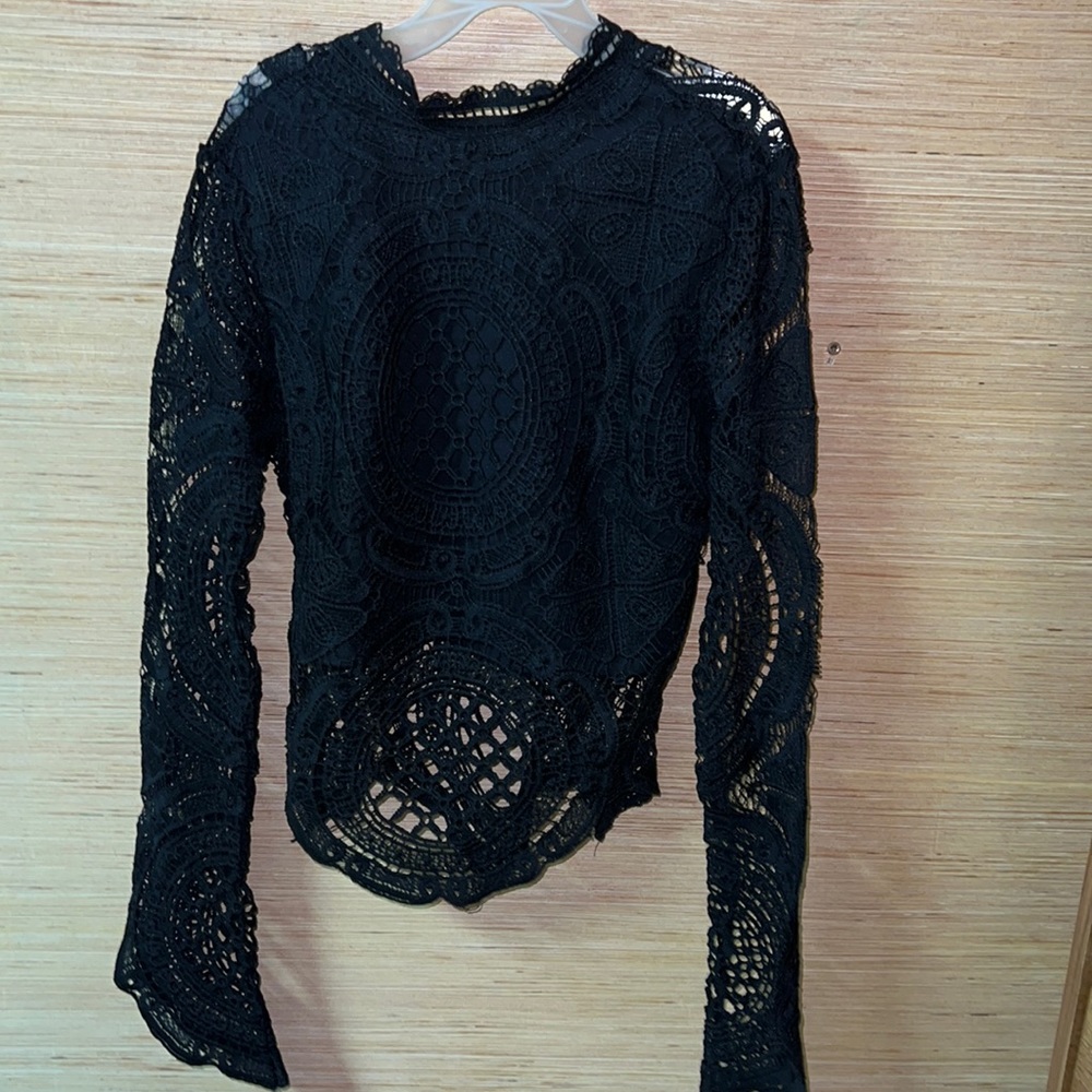 Black lace shirt